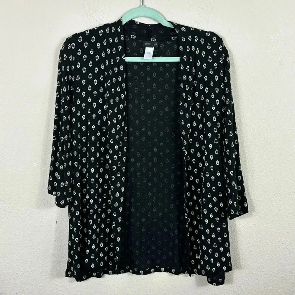 J. Jill Wearever Collection Open Cardigan Sweater 3/4 sleeve‎